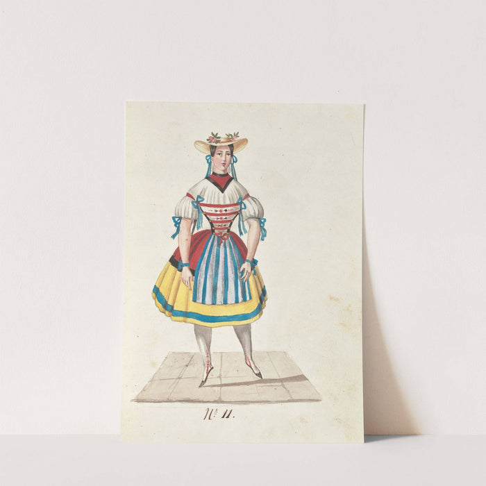 Costume designs for the ballet La Pastorella Svizzera Pl.11 by Vincenzo Battistini