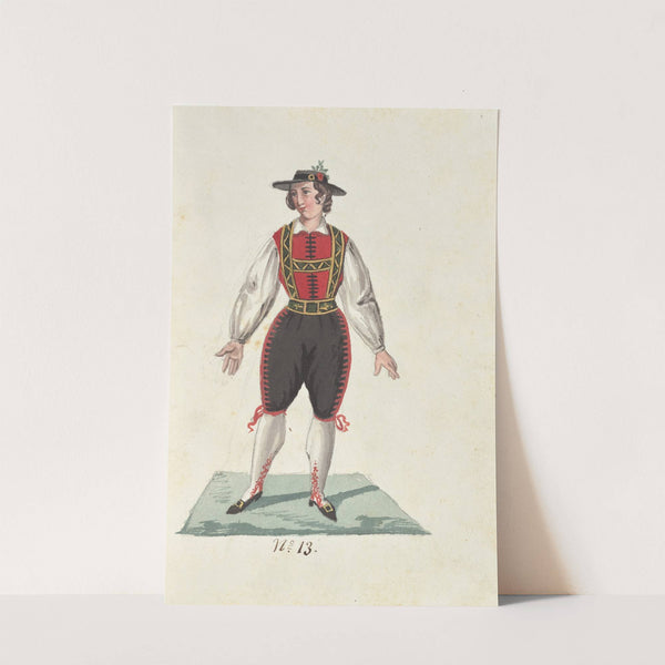 Costume designs for the ballet La Pastorella Svizzera Pl.13 by Vincenzo Battistini