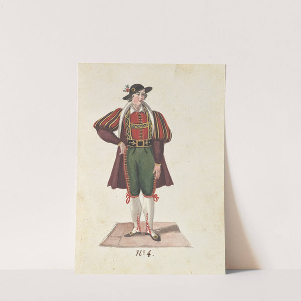 Costume designs for the ballet La Pastorella Svizzera Pl.4 by Vincenzo Battistini