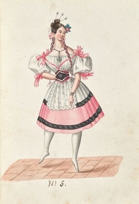 Costume designs for the ballet La Pastorella Svizzera Pl.5 — size preview