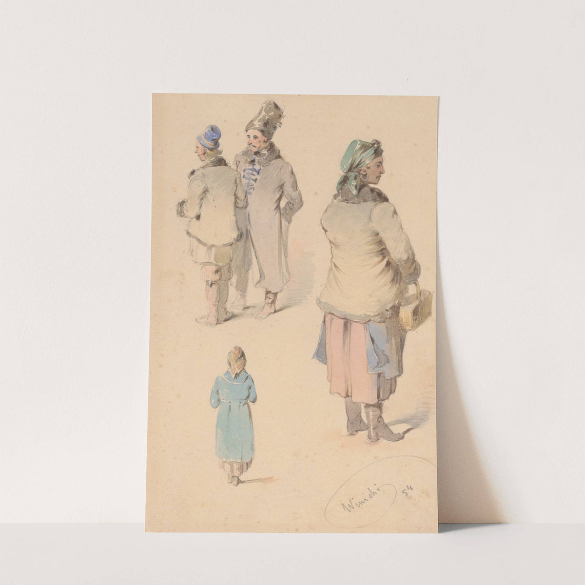 Costume Studies by Friedrich Carl von Scheidlin