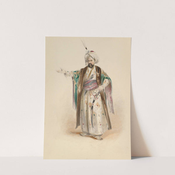 Costume Study for Bassa Selim in the ‘Abduction from the Seraglio’ by W.A. Mozart (ca. 1830–50) by Johann Georg Christoph Fries