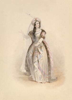 Costume Study for Konstanze in the ‘Abduction from the Seraglio’ by W.A. Mozart