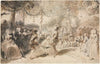 Costumed Dancers Performing in a Garden Tavern (1756)