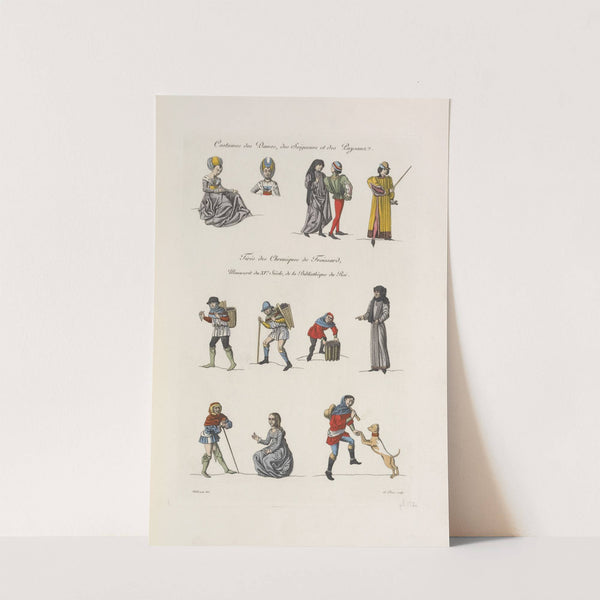 Costumes des dames, des seigneurs et des paysans. Tirés des chroniques de froissard, manuscrit du XVe. siècle, de la Bibliothèque du roi. by Nicolas Xavier Willemin