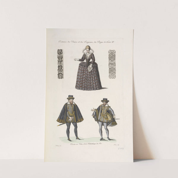 Costumes des dames et des seigneurs, du règne de Henri IV. by Nicolas Xavier Willemin