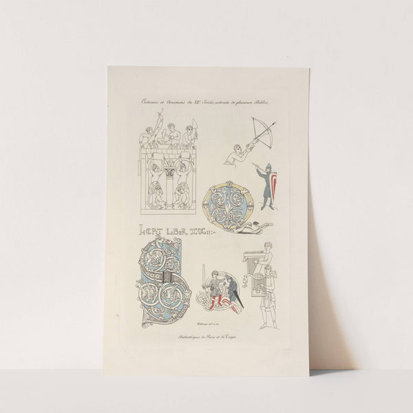 Costumes et ornemens du XIIe. siècle, extraits de plusieurs bibles. by Nicolas Xavier Willemin