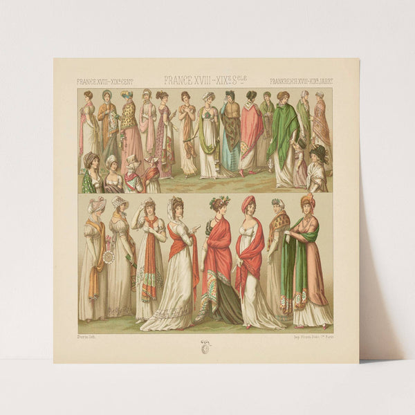 Costumes feminins – le chale (1876-1888) by Auguste Racinet