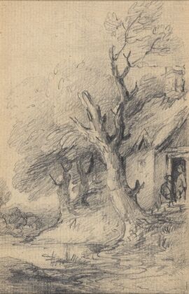 Cottage and trees