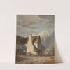 Cottage by a country lane by Sir Augustus Wall Callcott
