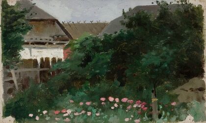 Cottage in the garden in Przełęk