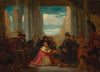 Count Wilczek beseeching king John Sobieski to help Vienna against the Turks, sketch (circa 1860)