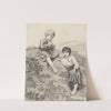 Country Children. Drawing for the Painting ‘The Idyll’ (1882) by Maria Klass-Kazanowska