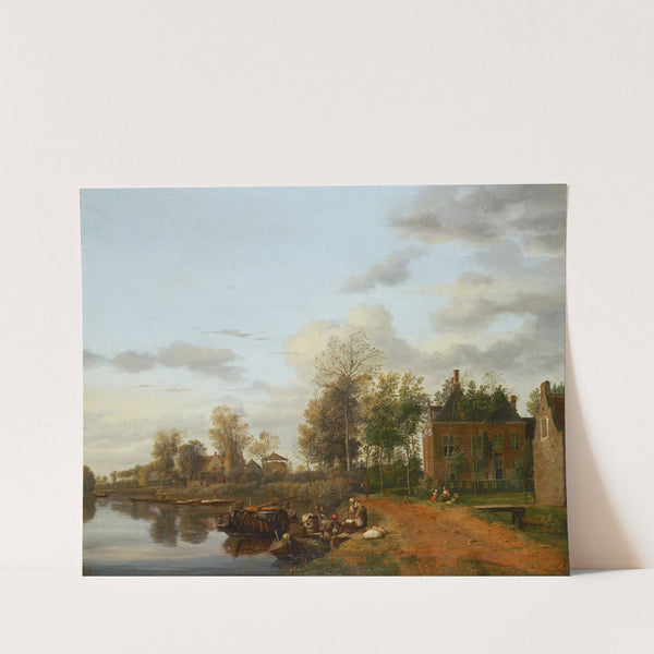 Country House on the Vliet near Delft by Jan van der Heyden