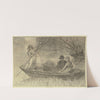 Couple in a barge by Otto Scholderer