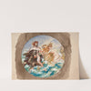 Couple on sea horses by Félix Bracquemond