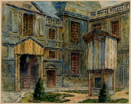 Cour intérieure du musée Carnavalet, rue de Sévigné (1918)