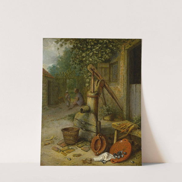 Court Of A Farm With Pump Well (1665-75) by Adriaen van Ostade