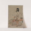 Courtesan Seated at a Writing Table by Utagawa Toyohiro
