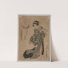 Courtesan with Sake Cup and Scroll (1787-1867) by Kikukawa Eizan
