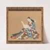 Courtesan Writing a Letter (ca. 1715) by Kaigetsudō Doshin
