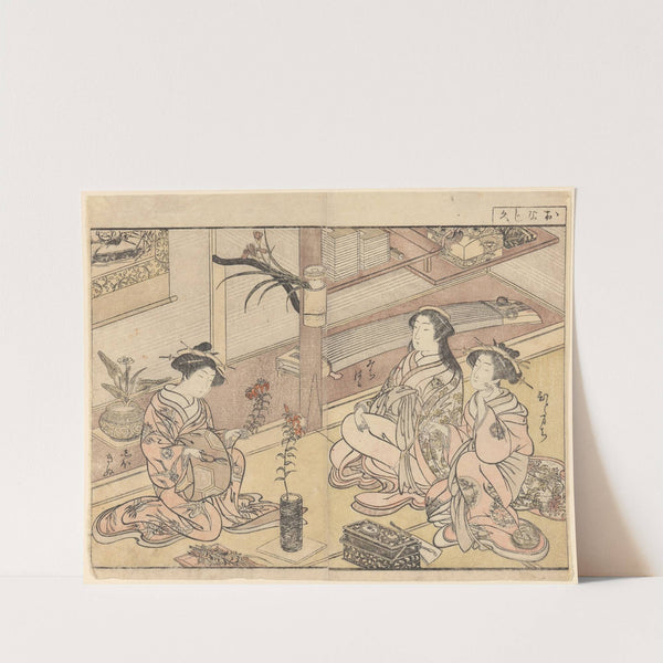 Courtesans Arranging Flowers by Kitao Shigemasa