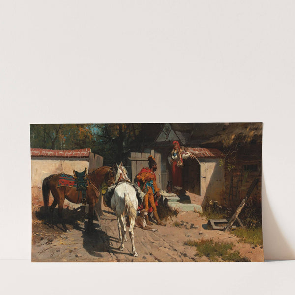 Courtship (1874) by Jozef Brandt