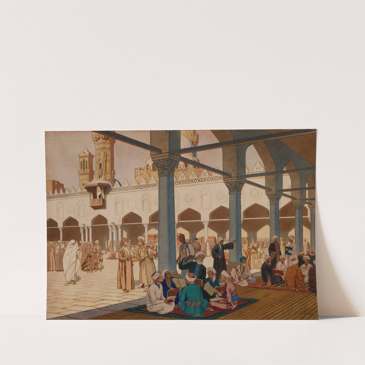 Courtyard of the Al-Azhar Mosque and University, Cairo (1928) by Ivan Bilibin