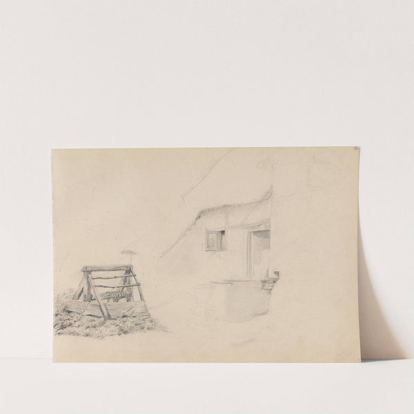 Courtyard with well (between 1845 and 1852) by Adolph Tidemand