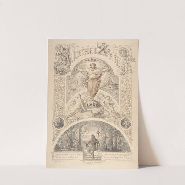Cover design for the 'Illustrirte Zeitung' by Johann Caspar Nepomuk Scheuren