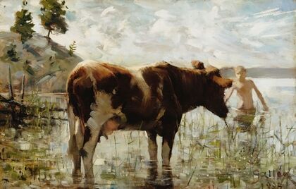 Cow And Boy, 1885