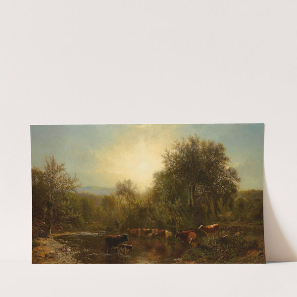 Cows Watering (1865) by James McDougal Hart