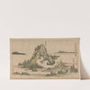 Crags with Snow and Foliage (late 18th century – early 19th century) by Katsushika Hokusai