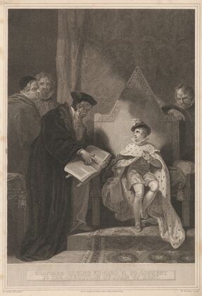 Cranmer Urging Edward VI to Consent to the Execution of Joan of Kent (1796)