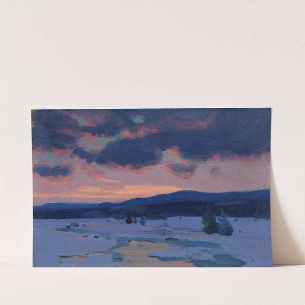 Crépuscule D&#039;hiver (Baie St. Paul) by Clarence Alphonse Gagnon