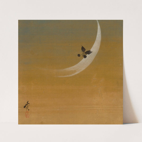 Crescent Moon (1847) by Shibata Zeshin