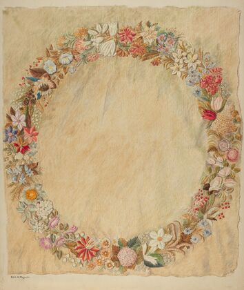 Crewel Embroidery for Table