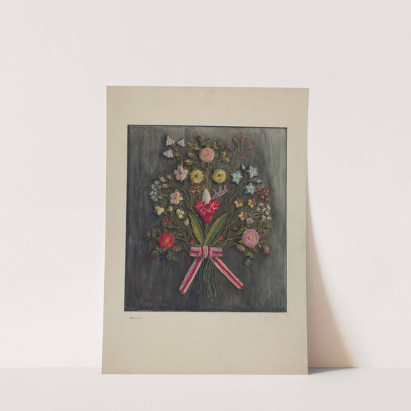 Crewel Wreath by Genevieve Jordan