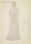 Cricket on the Hearth: Bertha grey floor length dress with doll (1934-1943)