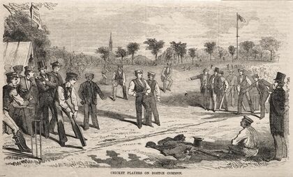 Cricket Players on Boston Common (1859)