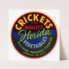 Crickets Brand Quality Florida Vegetables Label (1930-1950)