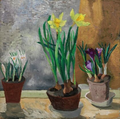 Crocuses and Daffodils in Pots (1929)