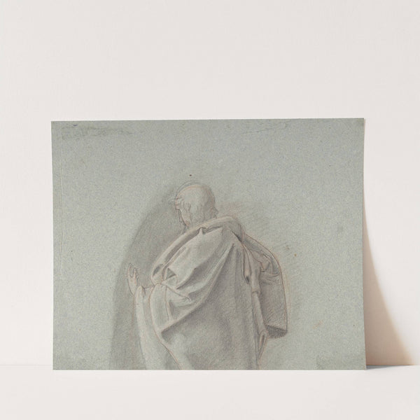 Cropped Study of a Standing Man in a Cloak by Ludwig Ferdinand Schnorr von Carolsfeld