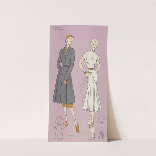 Croquis Couture, No. S 50309 en S 50310 (c. 1947)