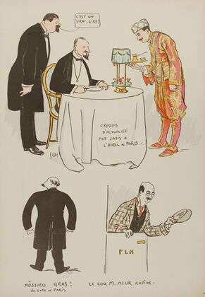 croquis d’actualitÃ© fait jadis Ã  l’HÃ´tel de Paris