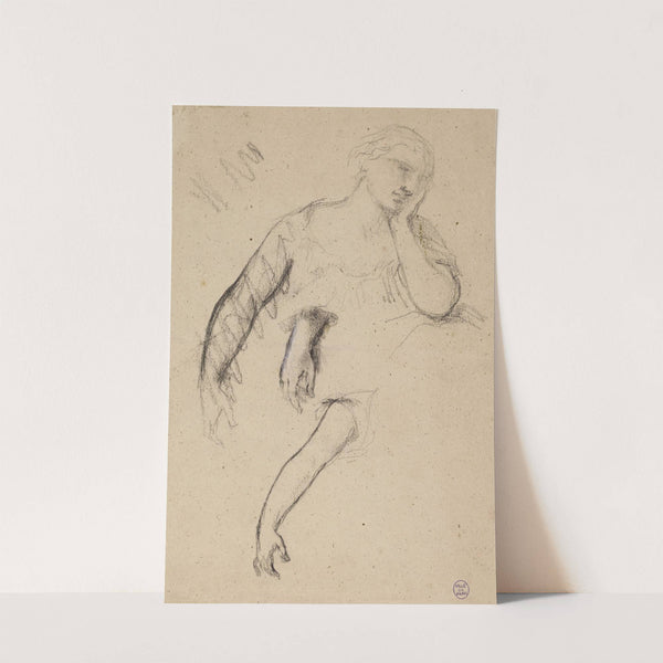 Croquis de buste de femme et deux croquis de main et de bras by Narcisse-Virgile Diaz de La Peña