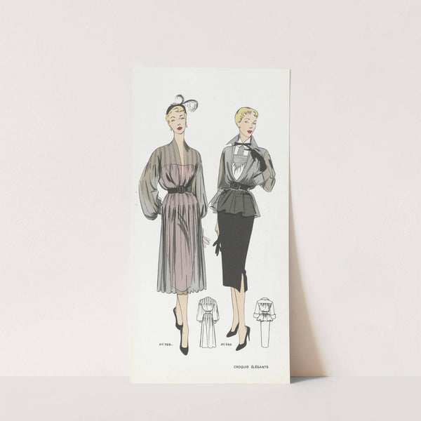 Croquis Elégants, ca. 1954, No. 329 en No. 330 (c. 1954)