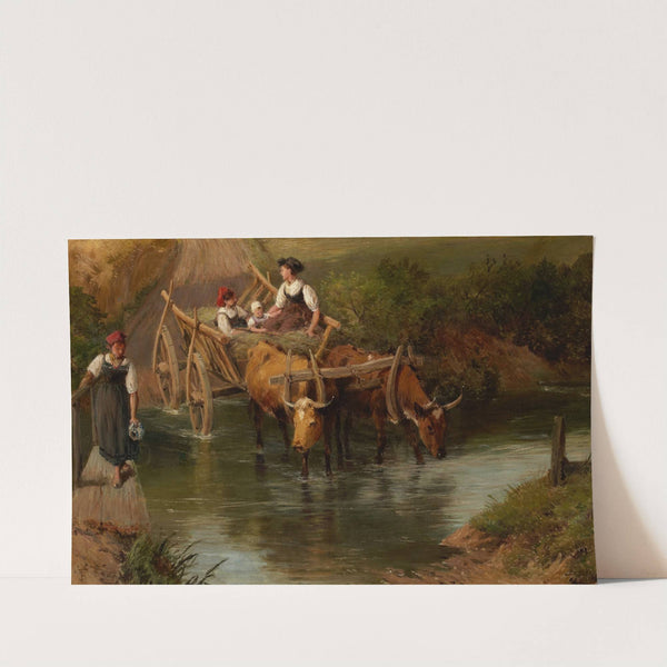 Crossing the Ford by Myles Birket Foster