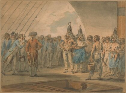 Crossing the Line Ceremony on Board the Ship, ‘Vestal’