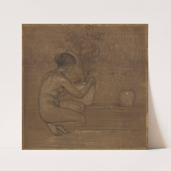 Crouching Figure. Study for The White Symphony; Three Girls (1869-1870) by James Abbott McNeill Whistler